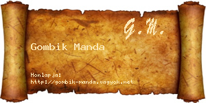 Gombik Manda névjegykártya